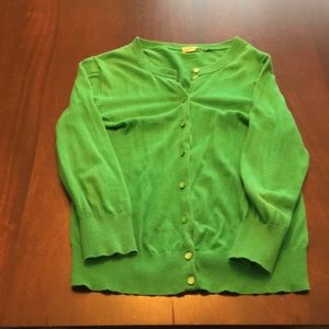 Jcrew kelly green cardigan